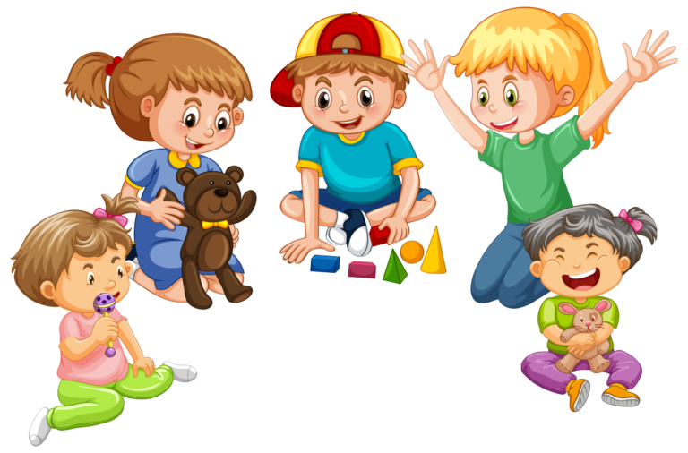 Creche children illustration