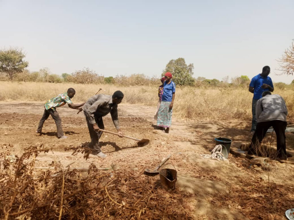 Preparing land for a garden