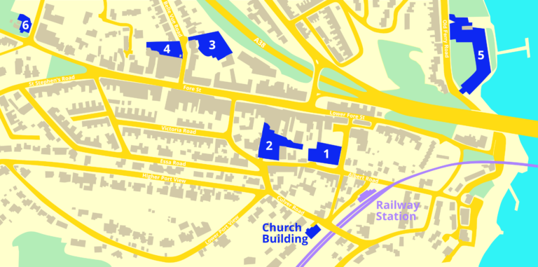 Parking map of Saltash